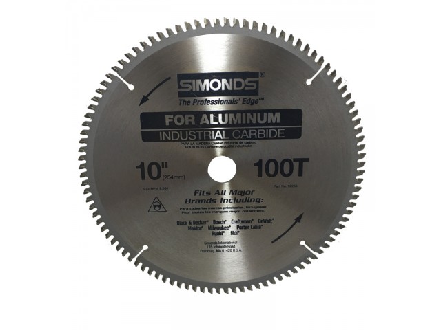 Simonds Carbide Tipped Circular Saw for Aluminum (1" Bore)